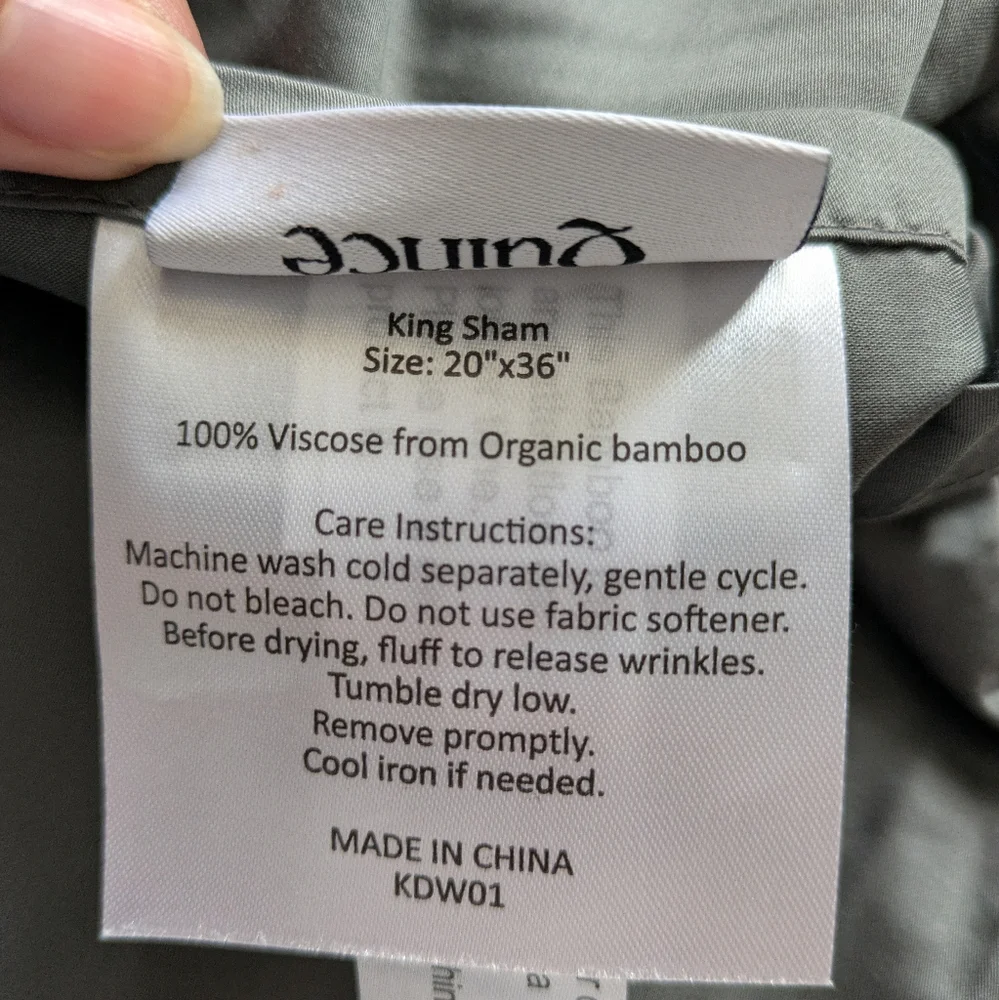 NWOT Bamboo Duvet Set King/Cal King (Charcoal) With Two Shams - Picture 5 of 8